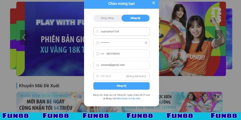 Cách đăng ký FUN88 nhanh chóng cho newbie
