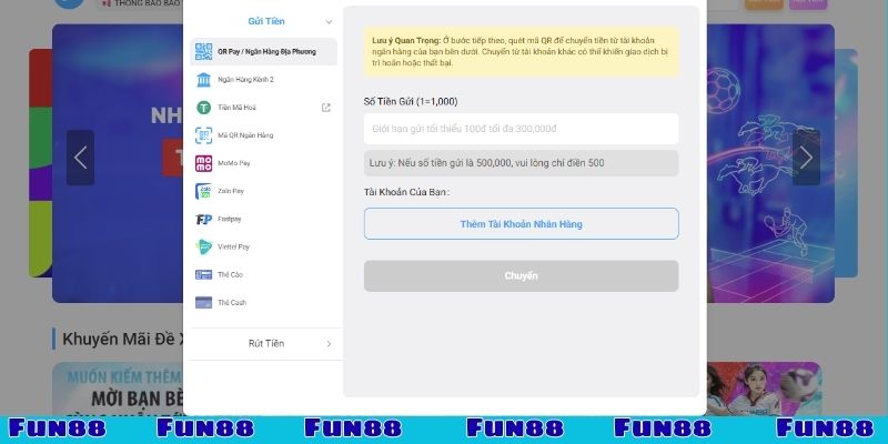 Một số cách thức nạp tiền xanh chín tại nền tảng