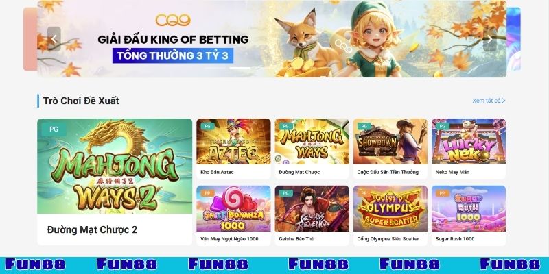 Trải nghiệm kho game cực chất khi tải app FUN88